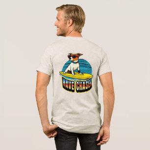 Surfing Dog Wave Chaser T-Shirt Tri-Blend Shirt