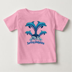 Surfing Dolphins  Baby T-Shirt