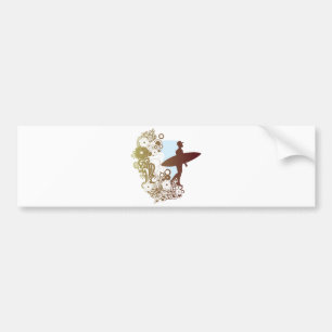 surfing dreams bumper sticker