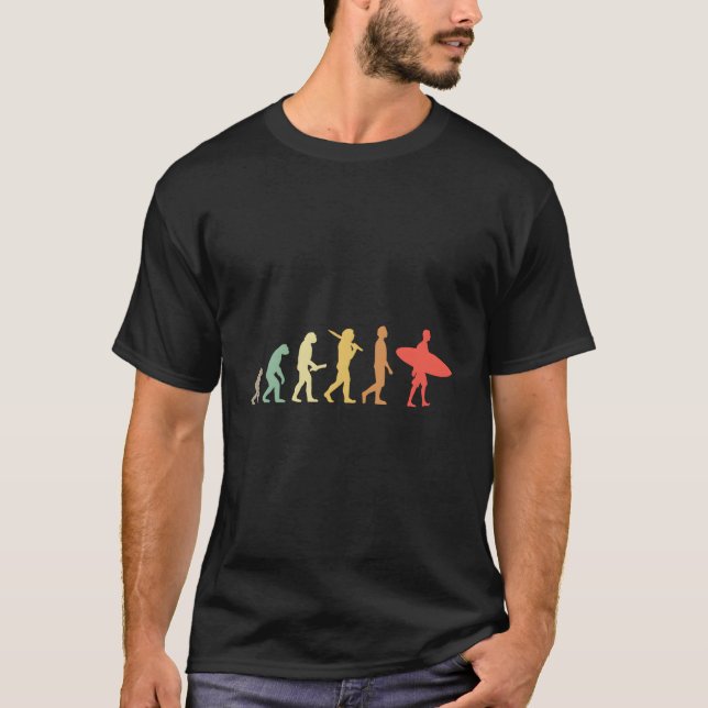 Surfing Evolution For Surfers T-Shirt (Front)
