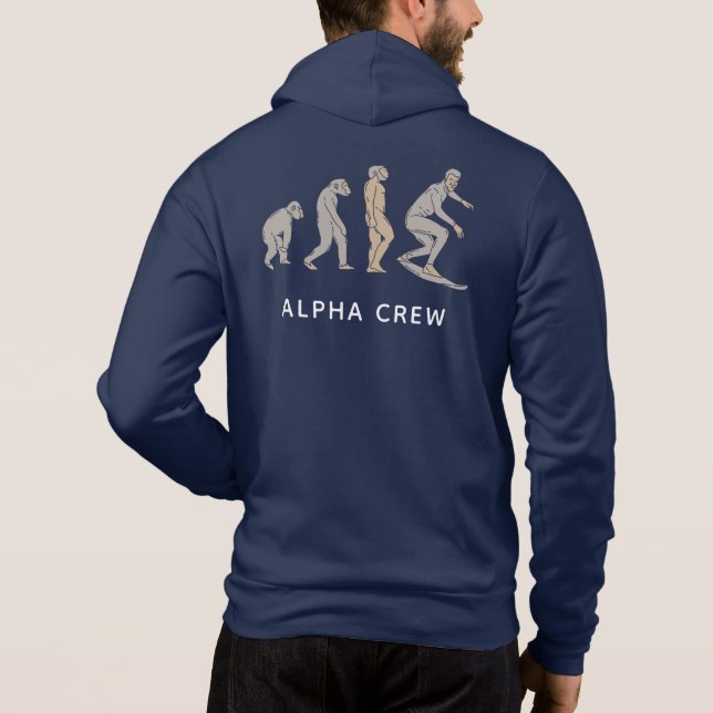 Surfing Evolution Personalised Matching Family Hoodie (Back)