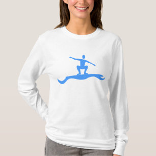 Surfing Figure - Baby Blue T-Shirt