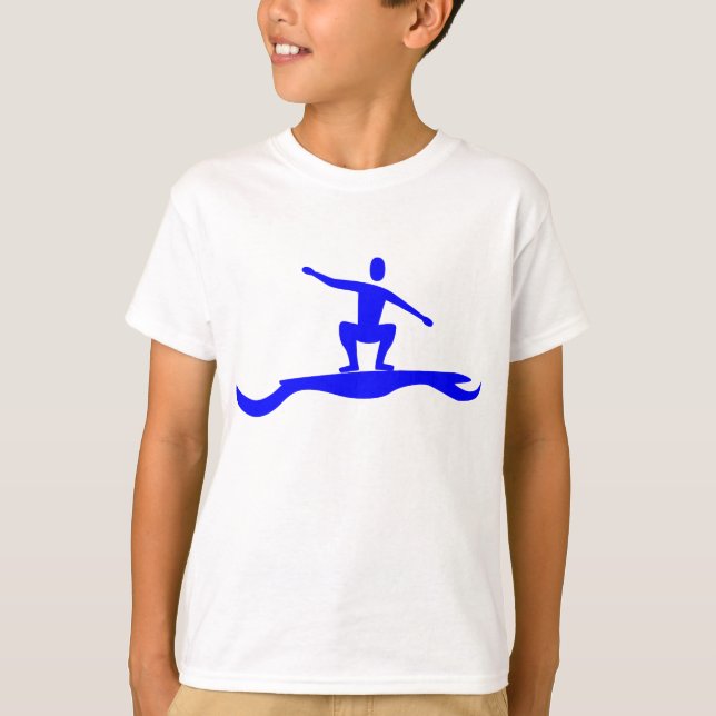 Surfing Figure - Blue T-Shirt (Front)