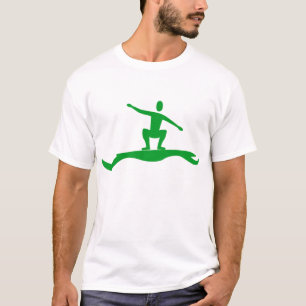 Surfing Figure - Grass Green T-Shirt