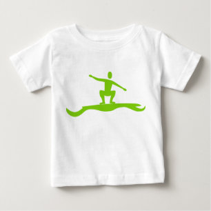 Surfing Figure - Martian Green Baby T-Shirt
