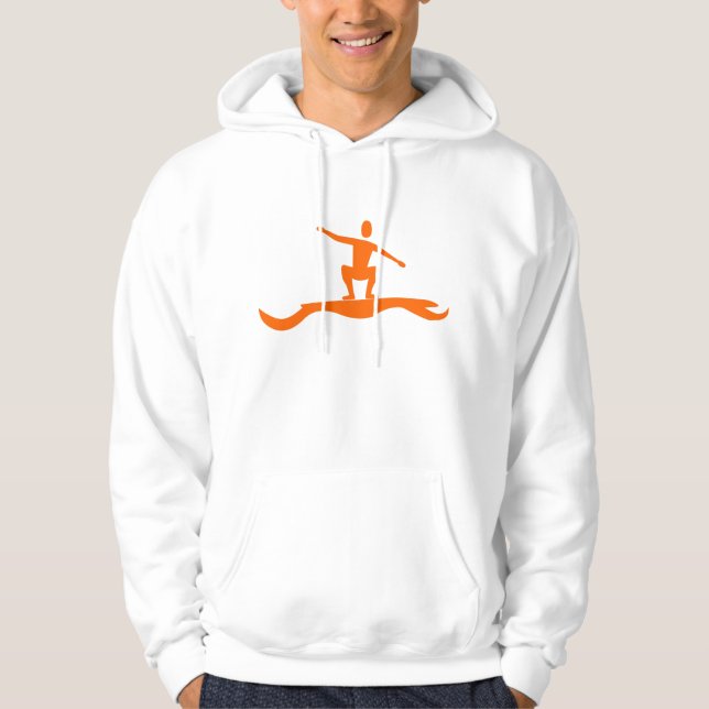 Surfing Figure - Orange Hoodie (Front)