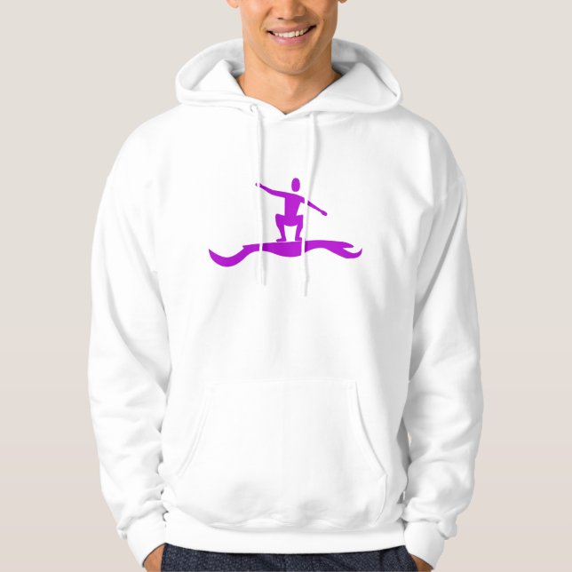Surfing Figure - Purple Hoodie (Front)
