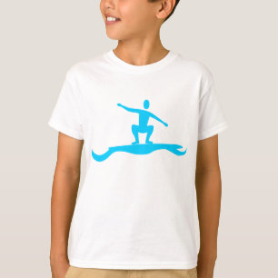 Surfing Figure - Sky Blue T-Shirt