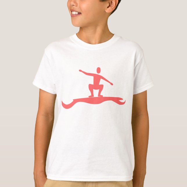 Surfing Figure - Tropical Pink T-Shirt (Front)