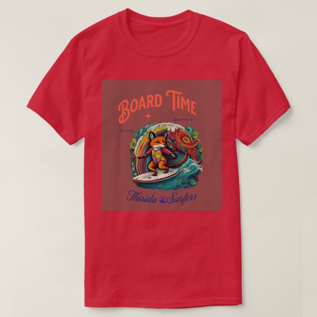 SURFING FLORIDA FOXES TShirt (Design Front)