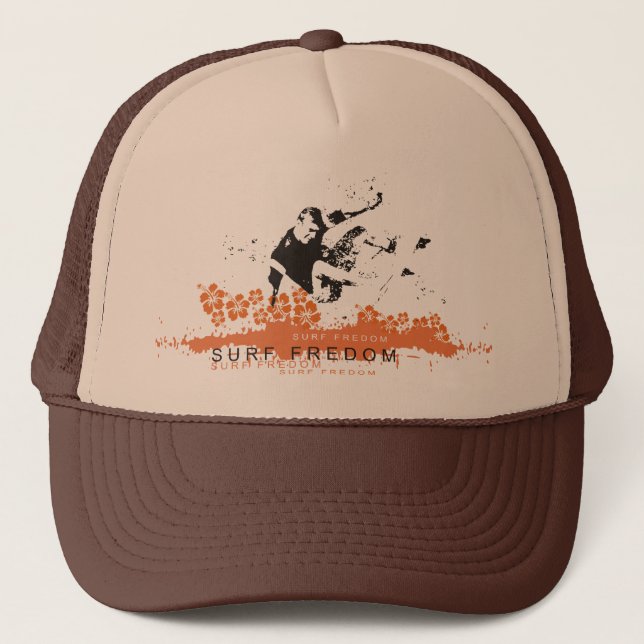 Surfing Freedom Trucker Hat (Front)