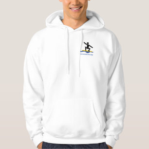 Surfing gifts, surfer on his surfboard custom hoodie