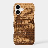 Surfing Hawaii Cutback Faux Wood Surfer -Koa