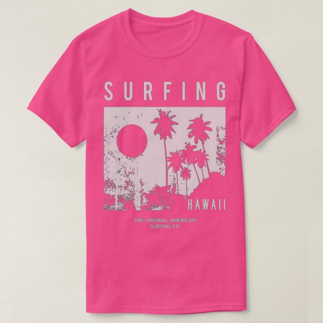 Surfing hawaii gift for love surf T-Shirt (Design Front)