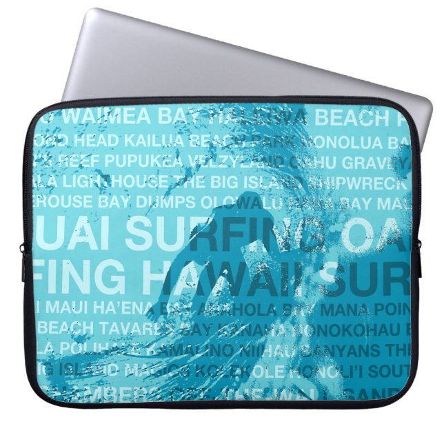Surfing Hawaii GreenRoom Hawaiian WetsuitLaptopBag Laptop Sleeve (Front)