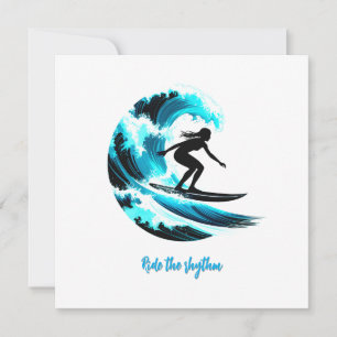 surfing holiday card