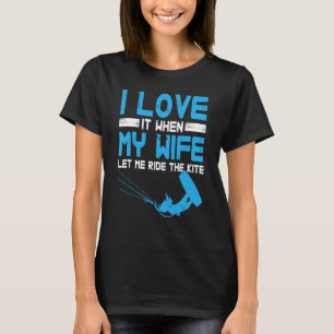 Surfing Husband Kite Surfing Kiteboarding T-Shirt