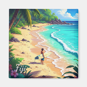 Surfing in Fiji Magnet