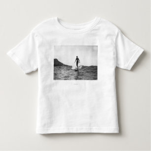 Surfing in Honolulu Hawaii Longboard Surfer Toddler T-Shirt