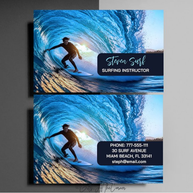 Surfing Instructor  Business Card (Creator Uploaded)