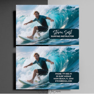 Surfing Instructor Business Card