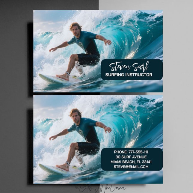Surfing Instructor Business Card (Creator Uploaded)