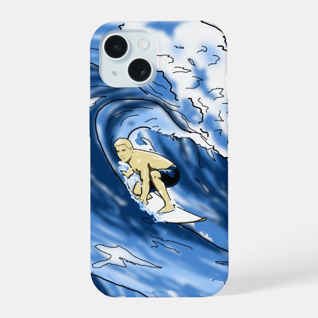 Surfing iPhone 15 Case (Back)