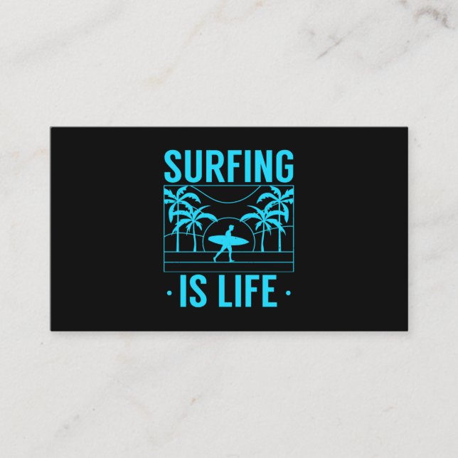 Surfing Is Life Business Card (Front)