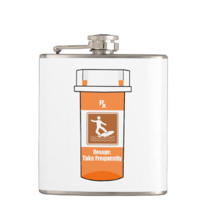 Surfing Is My Drug Hip Flask