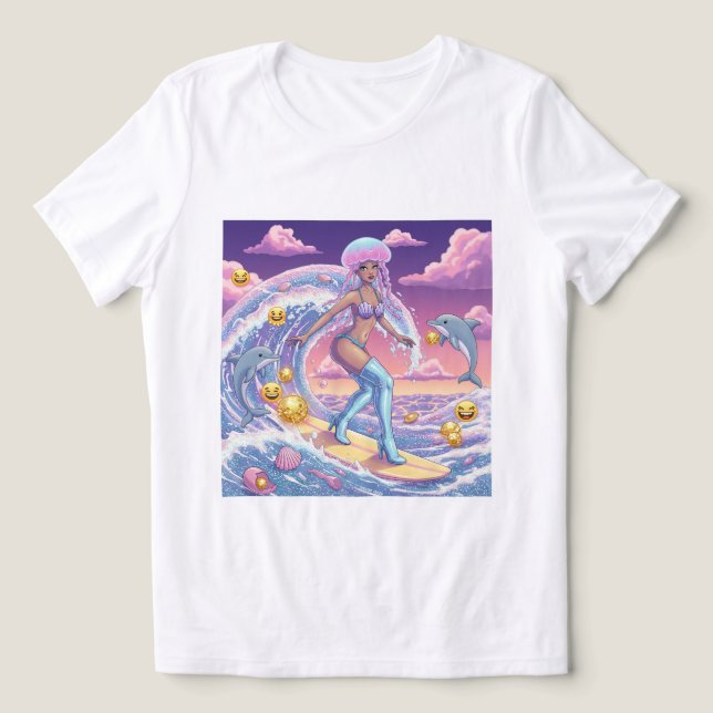 Surfing Jellyfish Queen Tee 🌊🧜‍♀️ (Design Front)