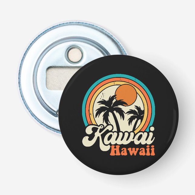 Surfing Kawaii Hawaii Bottle Opener (Front)
