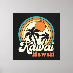 Surfing Kawaii Hawaii Canvas Print