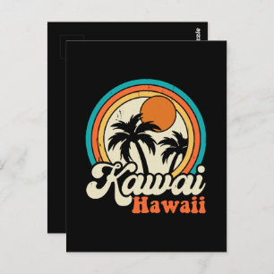 Surfing Kawaii Hawaii Postcard