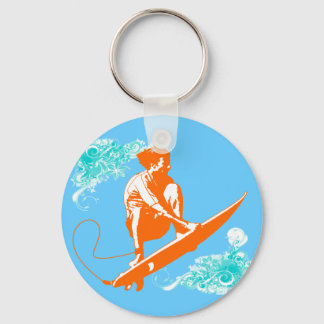 Surfing Key Ring
