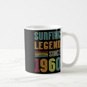 Surfing Legend 1960 65 Years Water Surf 65th Birth Coffee Mug