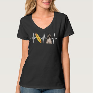 Surfing Lhasa Apsos Heartbeat Dog T-Shirt