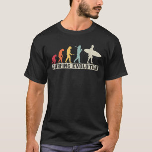 Surfing Lovers Retro Vintage Surfer Evolution T-Shirt