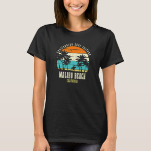 Surfing Malibu Beach California Californian Surf C T-Shirt