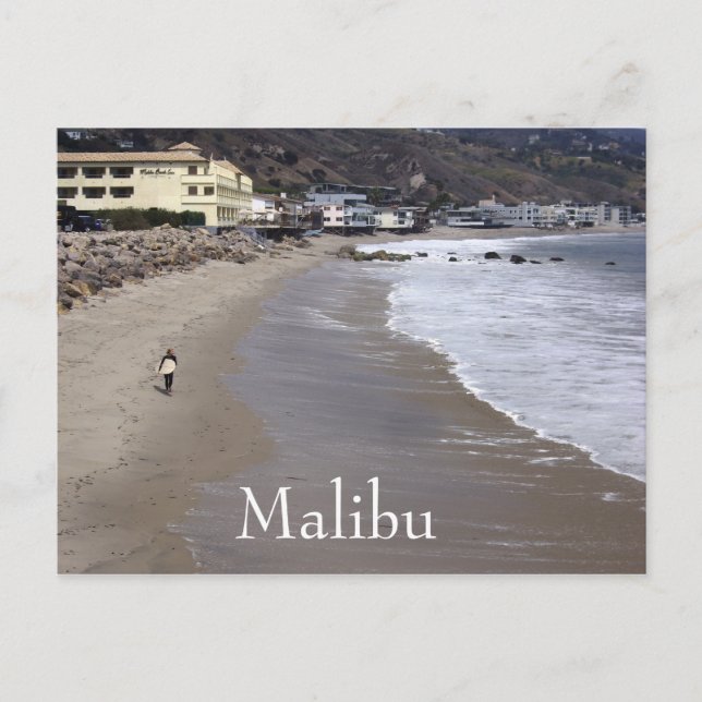 Surfing Malibu California Postcard (Front)
