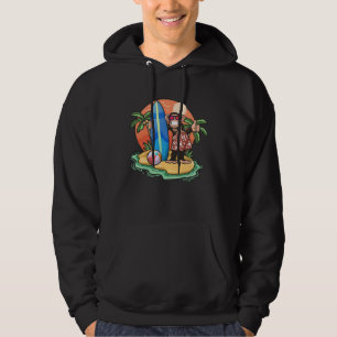 Surfing Monkey Beach Vacation Animal Graphic Hoodie
