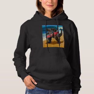 Surfing Monster Japanese Kanji Retro Surfer Hoodie