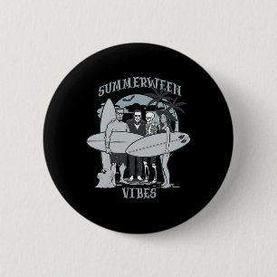 Surfing Monsters Clic Halloween Vibes Graphic 6 Cm Round Badge