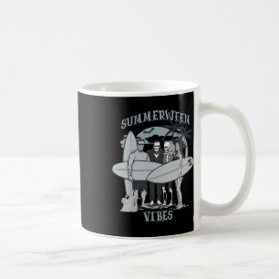 Surfing Monsters Clic Halloween Vibes Graphic  Coffee Mug
