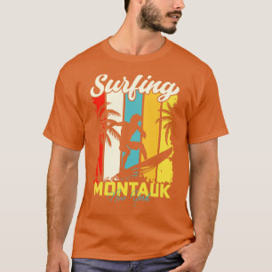 Surfing Montauk New York T-Shirt