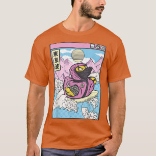 Surfing Ninja Rubber Duck Japanese Waves Kawaii Va T-Shirt