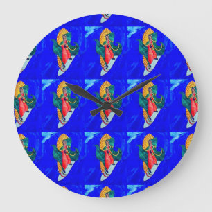 surfing nuns on blue wave clock