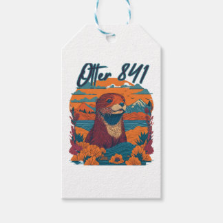 Surfing Otter 841 Otter My Way California Sea Otte Gift Tags