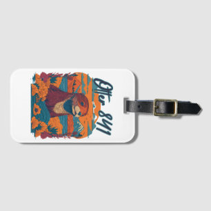 Surfing Otter 841 Otter My Way California Sea Otte Luggage Tag