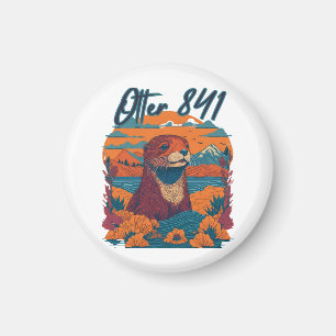 Surfing Otter 841 Otter My Way California Sea Otte Magnet