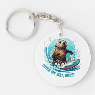 Surfing Otter 841 Otter My Way Dude California Ott Key Ring